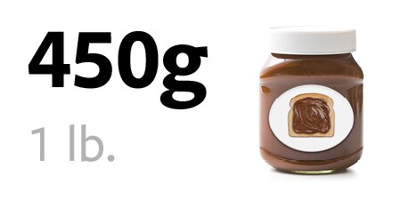 450 Gramm Schokoladenaufstrich im Glas
